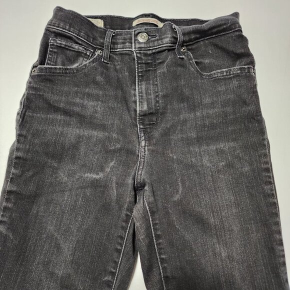 Levi's Black Wash Stretch Denim Mile High Super Skinny Jeans - Picture 4 of 9